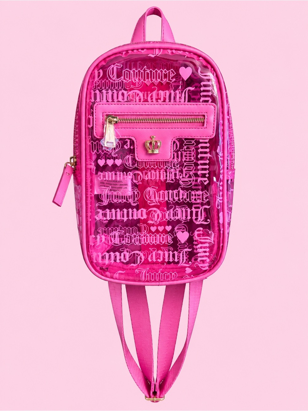 Juicy Couture Hot Pink Clear Mini Backpack